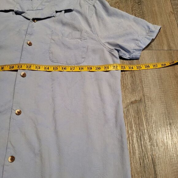 Tommy Bahama Silk Island Style Loose Short Sleeved Button Up Shirt Mens Large - Picture 6 of 9
